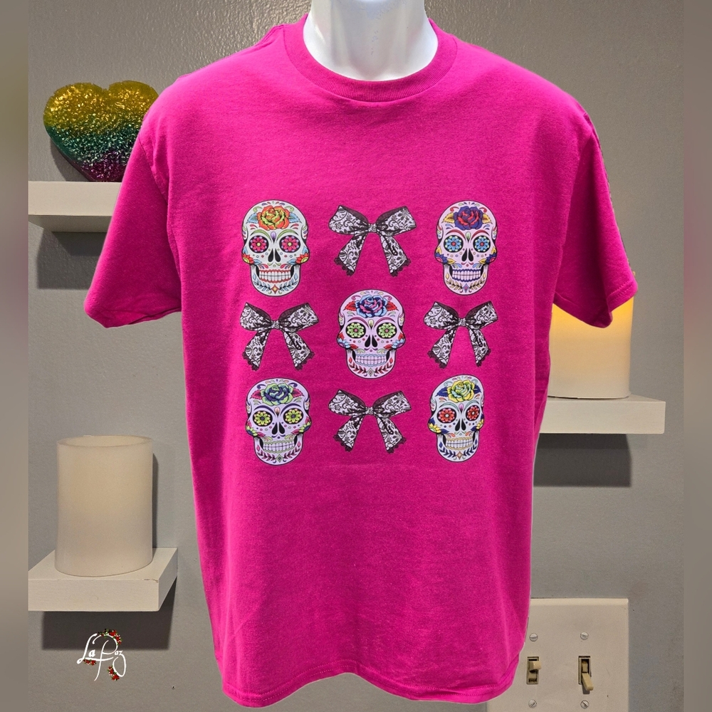Calavera skulls and bows shirt